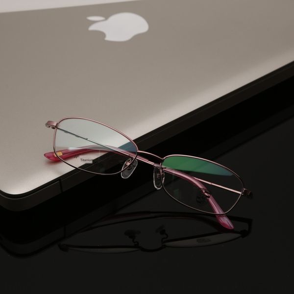 

women's metal women's half titanium glasses frame full frame metal glasses 8005, Silver