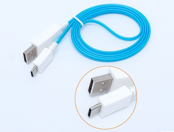 

100cm android led optical fiber cable fashion luminous data line charge cables micro usb data charging cable
