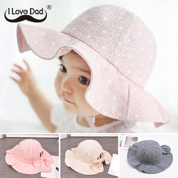 

summer baby hat infant baby girl sun hat cotton children kids summer hat beach bucket cap toddler girls casquette enfant cfvws, Yellow