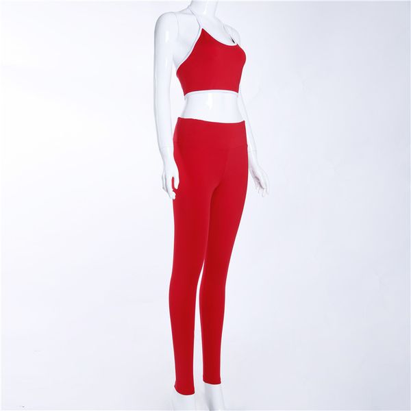 

arrivals fashion women set tank pants fitness casual clothes tights wear ladies solid slim clothing suits, White