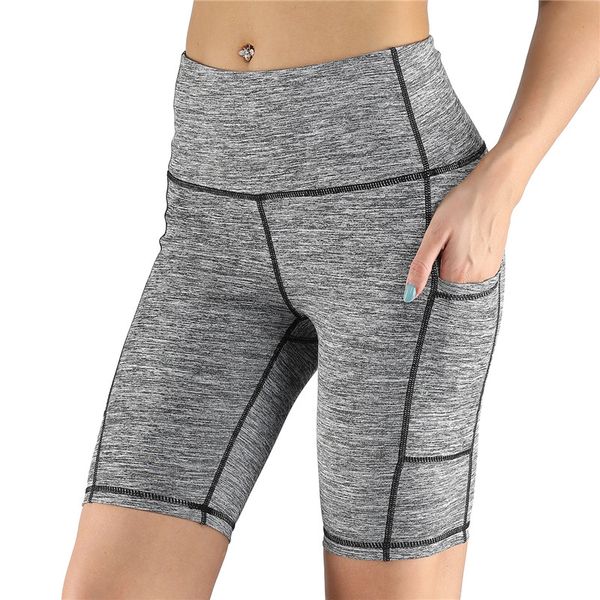 

women sport running shorts with pockets high waist gym workout sweatpants outdoor jogging shorts exercise fitness athletic clothes, Black;blue