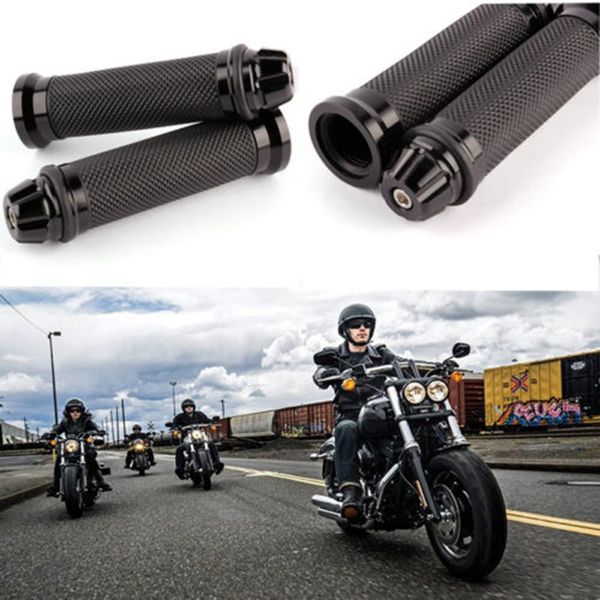 

1 pair universal motorcycle hand grips anti-slip rubber gel 7/8" handle bar