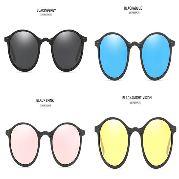 

night vision polarized sunglasses men women round goggles glasses uv400 sun glasses driver night driving eyewear for men dhl ele315, Blue