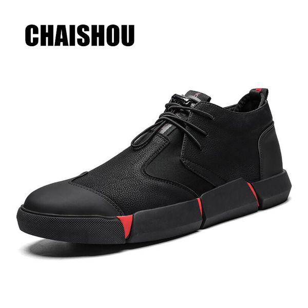 

men shoes artificial leather shoes lace-up fashion design solid tenacity comfortable mens designer cs-631, Black