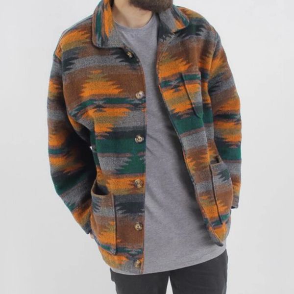 

men hip hop jacket coat color block patchwork track jacket long-sleeved retro vintage streetwear harajuku chaquetas hombre, Black;brown