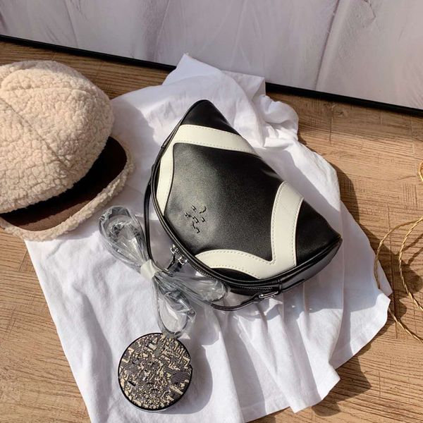 

the new 2020 han edition fashion female package hitting scene one shoulder bucket bags woman aslant genuine leather handbag