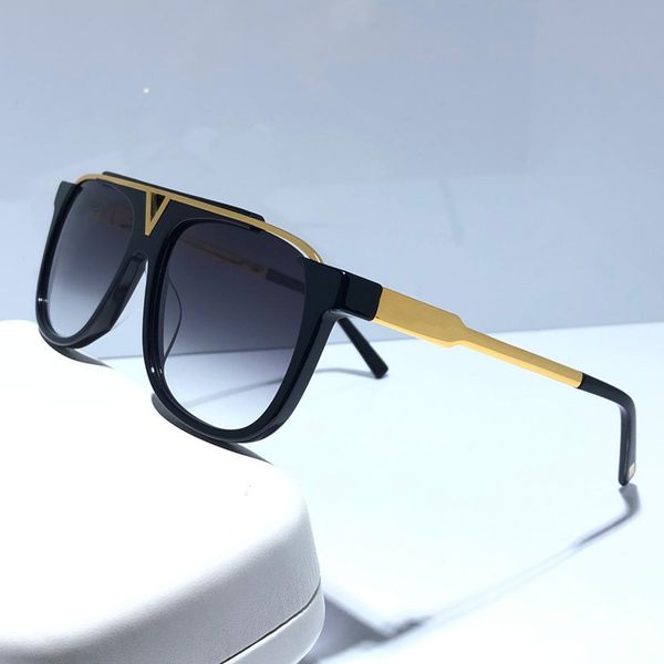

Popular de igner ma cot ungla e for men retro vintage hiny gold ummer tyle la er logo gold plated uv400 eyewear with ca e 0936