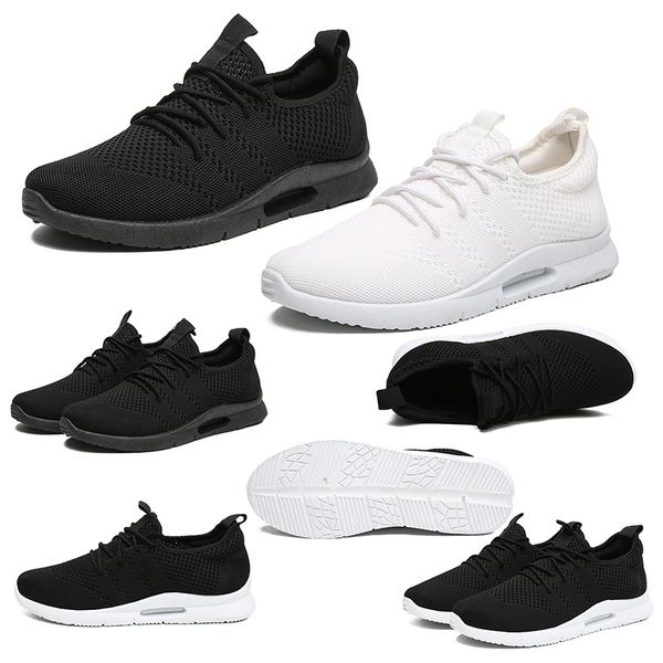 

2020 classic women men fashion running shoes elasticity breathable net triple white black trainer sport designer sneakers 39-45