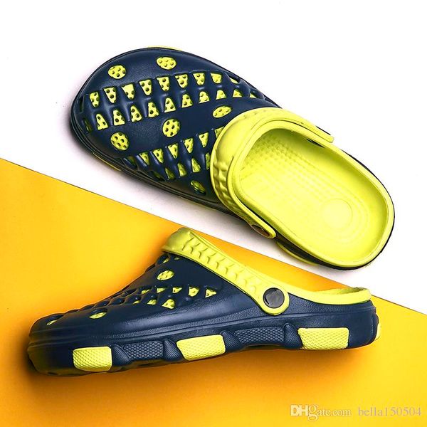 

sandals men summer sandals slippers men shoes casual hole shoes comfortable breathable beach slippers hole shoes shower sandals, Black