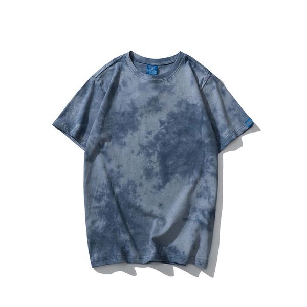 

Mens Designer T-shirts Brand Short Sleeve 2020 Summer Fashion Tie-dye Blue Print Luxury Sports Casual Tees Shirts with Logo Hot M-2XL