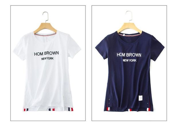 

tb письмо вышивки лето женщин tshirts вскользь o-образный вырез повседневных топы с коротким рукавом, White