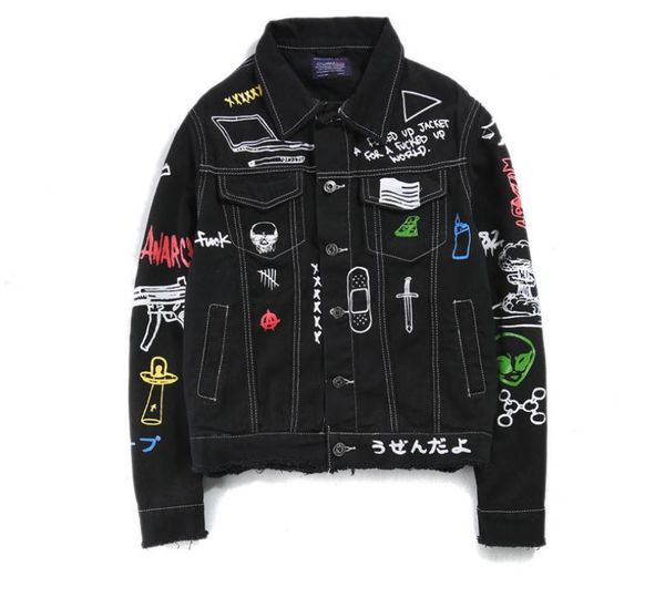 

mens spring autumn hip hop jackets casual denim coats casual slim fit streetwear male leisure jeans jacket m/2xl j3024, Black;brown