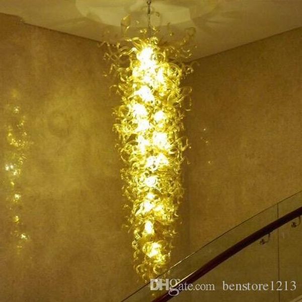 

air shipping 100% mouth blown borosilicate murano glass pendant lighting art pretty villa stair glass pendant chandelier light