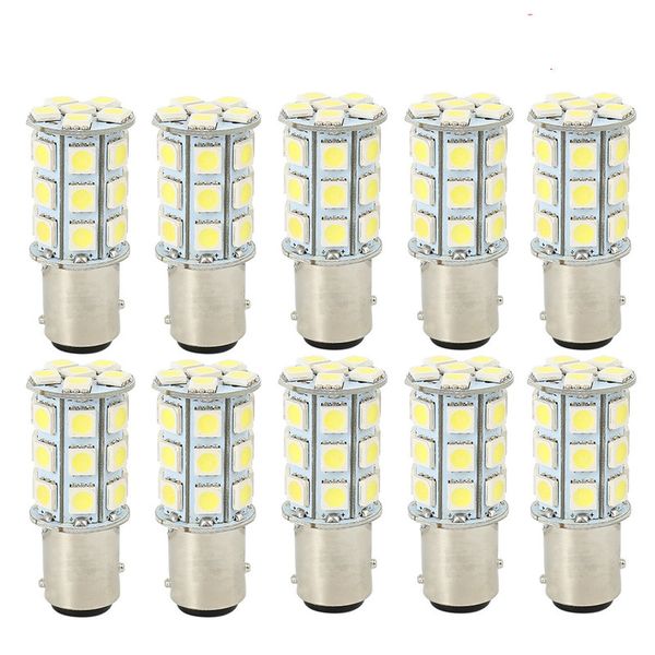 

10 piece turn signal reverse lights ba15d white 450lm 27smd led 12v super bright light car led bulbs