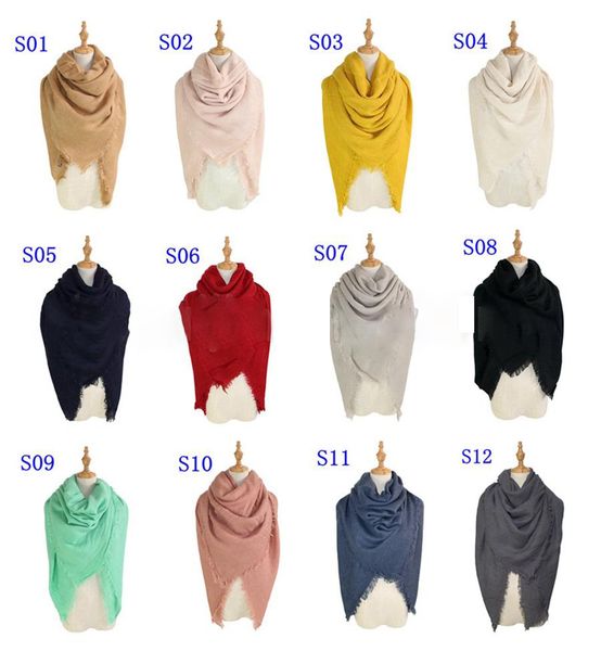 

fashion woman square scarf 140*140cm solid color tassel long scarf oversize winter warm shawl wraps product jj20032, Blue;gray
