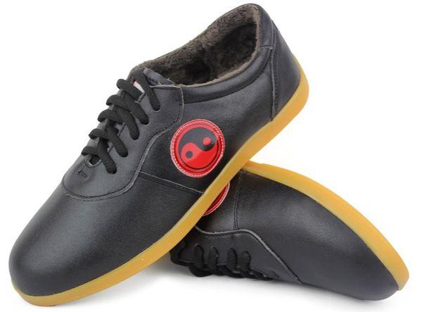 

унисекс зима теплая бархатная kidsadult коровьей истинные кожи тай-чи обувь боевых искусств ушу обувь кроссовки белый / черный