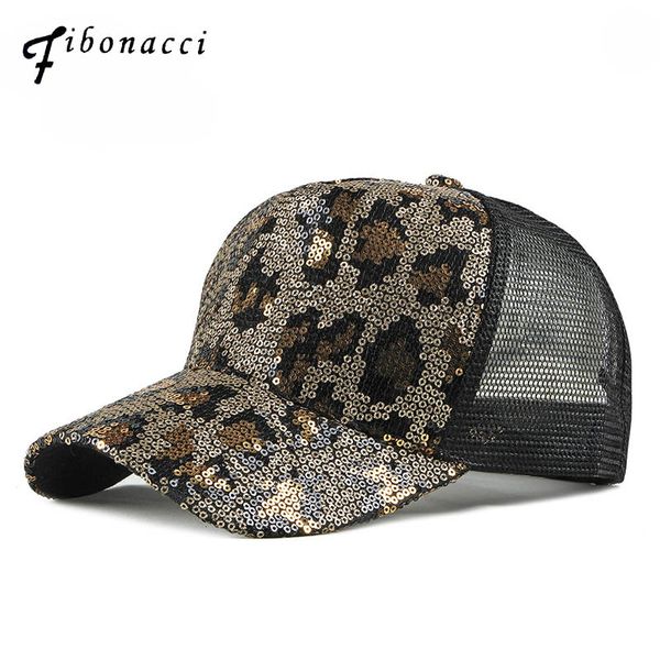 

fibonacci new sequins paillette bling shinning mesh baseball cap striking pretty women girls hats for party club gathering caps, Blue;gray