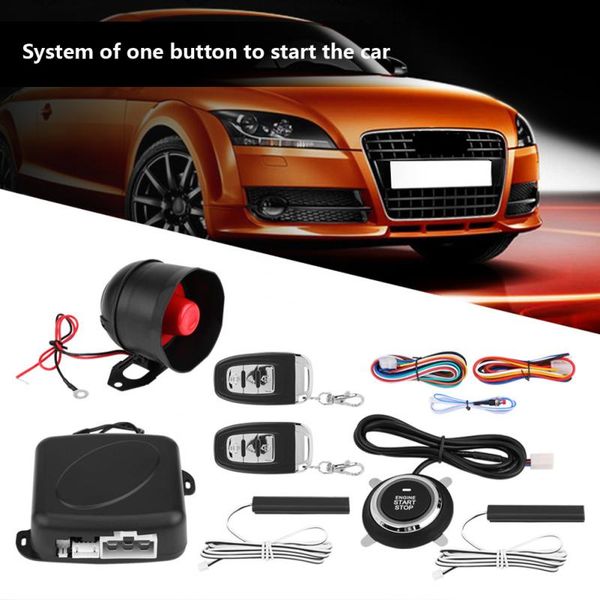 

1set universal car alarm system engine ignition keyless entry push button remote starter new arrive anti-theft