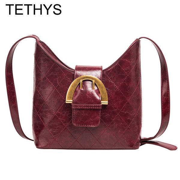 

tethys lattice shoulder bags women leather purses and handbag ladies leather crossbody bags for women bolso mujer
