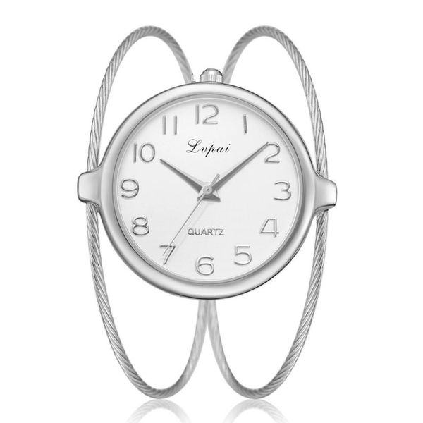 

tz#501 women's casual quartz bracelet watch analog wrist watch ing, Slivery;brown