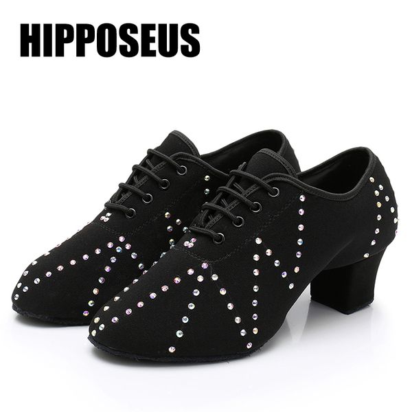 

hipposeus latin dance shoes for men women girls ballroom modern tango jazz performance practise shoes wholesale