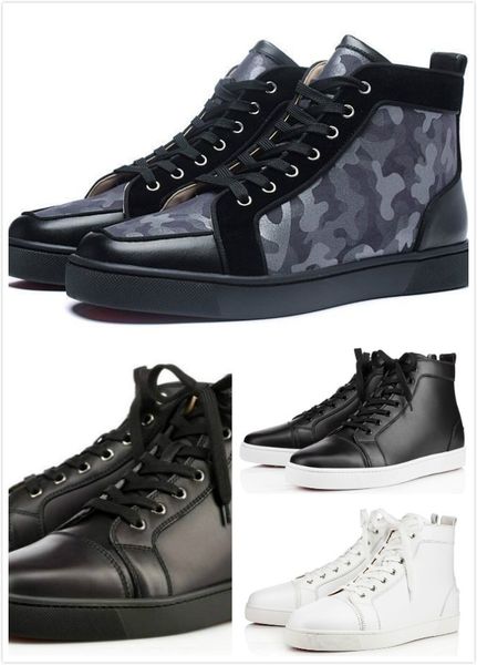 

2020 red bottom casual shoes sneakers black orlato flats high party lovers ladies ace genuine leather mens womens new shoes