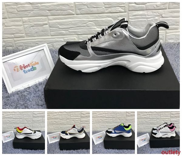 

b22 sneaker silver technical knit calfskin designer shoes reflective calfskin b22 sneakers men women b22 running shoes fashion sports shoes