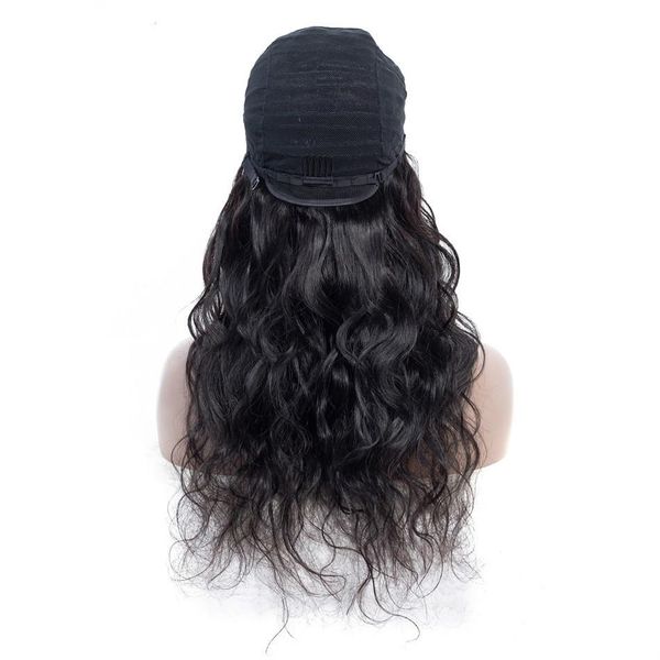 

4x4 волос шнурка закрытие 100% бразильских человеческих волосы парики естественного цвет тела волнового шнурок закрытие парики волос remy дл, Black