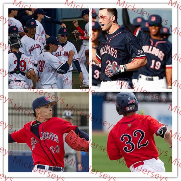 

Custom NCAA Fresno State Bulldogs Baseball Jersey JT Arruda Zach Ashford Auston Chastain Nolan Dempsey Jamison Hill SCOTT SILVA FS Jersey