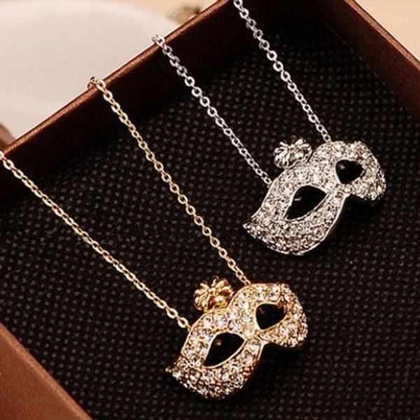 

fashion women vintage bohemia style mask pendant necklace jewelry xmas gift, Silver