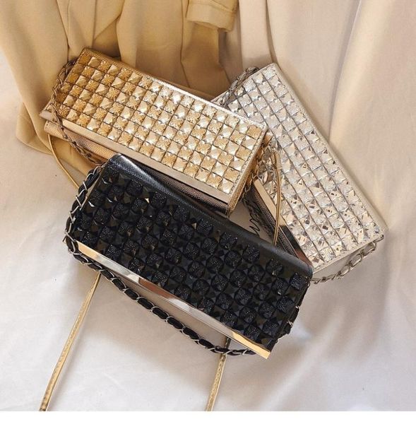 

lady's dinner bag shoulder bag 2020 fashion dinner with diamond lady's hand dress chain banquet