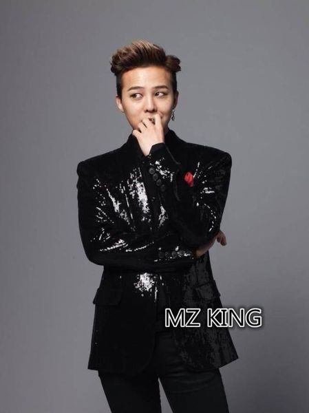 

nightclub dj male singer sequined jacket personality trend black host performance costume plus-size men's wear [customized, White;black