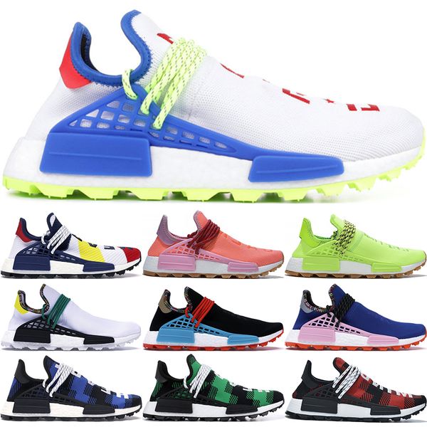 

2020 36 47 nmd human race men women running shoes cream white n.e.r.d. inspiration solar pack pharrell williams hu sport sneakers - outdoor