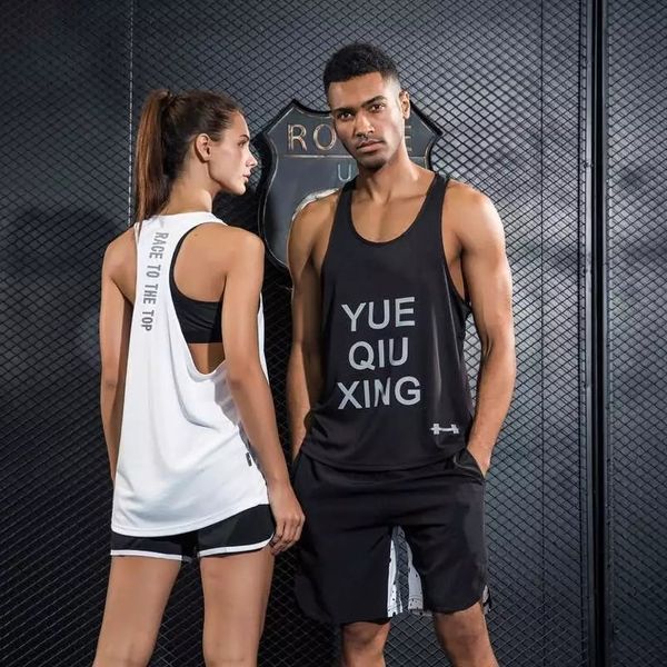 

2017 search women men tank wear-resisting comfortable running vest yoga fitness gym sports summer pro, Black;blue