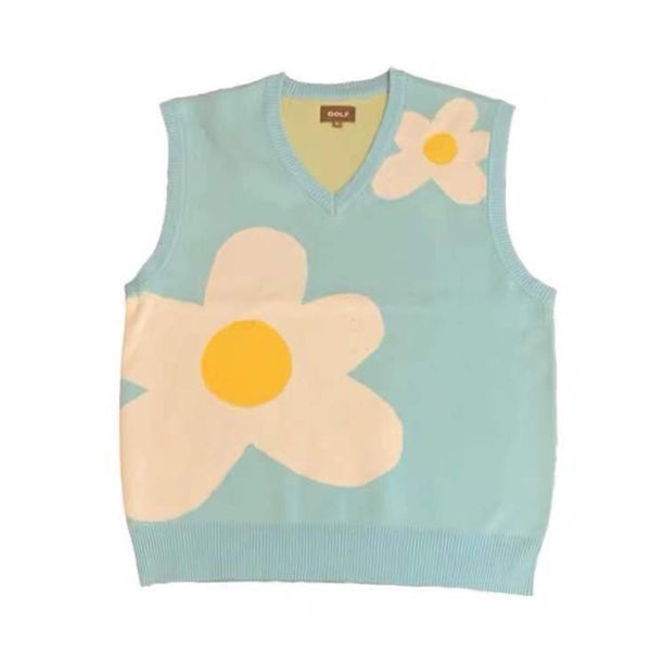 

golf wang 19ss golf le fleur wang свитер жилет джелато вязаный жилет без рукавов весна осень зима свитер жилет теплые свитера топы hfymmy038, White;black