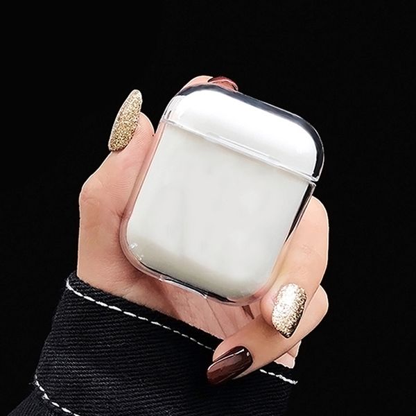 

cases for airpods 2nd transparent earphone case for air pods 1 charging box hard pc crystal clear cover for airpods skin