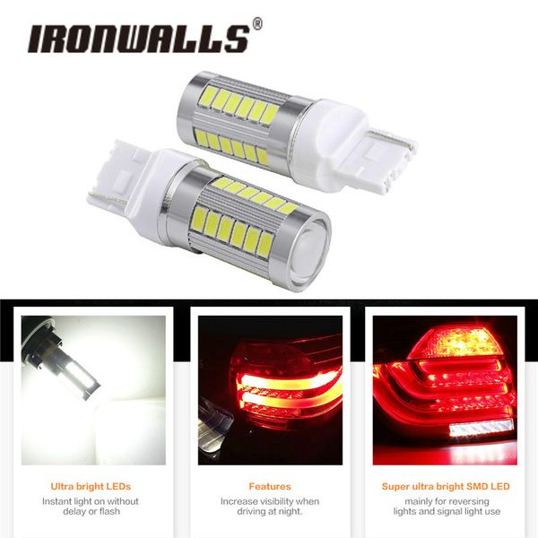 

ironwalls 2pcs t20 7440 1156 1157 w21w/ 7443 w21/5w car led bulb turning signal lamp festoon lights for car brake car-styling