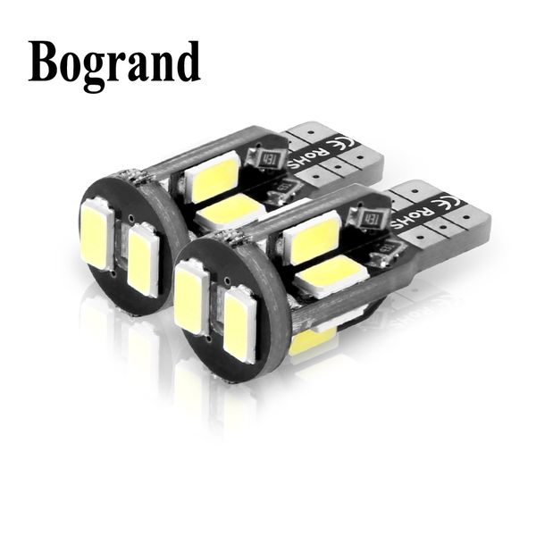 

bogrand 2pcs car styling 10smd 5730 canbus t10 led no error w5w 194 168 auto dome lamp light bulbs 12v
