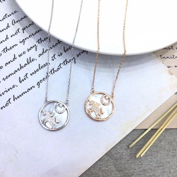 

xingyue unicorn fritillary necklace bracelet earrings iced out chains jewelry necklace mens 14k gold chains rings cuban link chain 2020 new, Silver