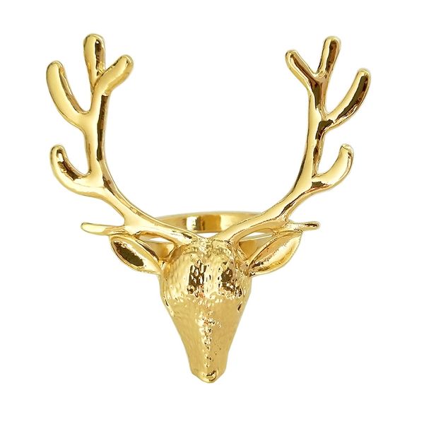 

6pcs gold napkin buckle christmas deer napkin ring l decoration cloth buckle metal ring