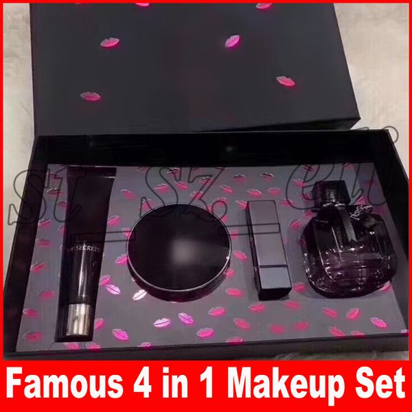 

Famou new brand 4 in 1 face makeup et ecret primer air cu hion matte lip tick perfume make up co metce et