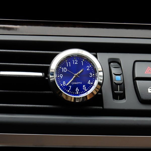 

2 in 1 function car ornament air freshener interior decoration luminous clock auto watch automotive vents clip air freshener