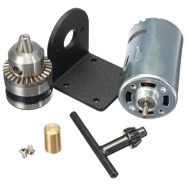 

hho-dc 12-36v lathe press 555 motor with miniature hand drill chuck and mounting bracket dc motor