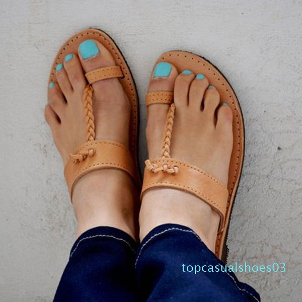 

women fashion flat-bottomed buckle roman sandals flip-flops beach shoes open toe ankle sandals 2020 t03, Black