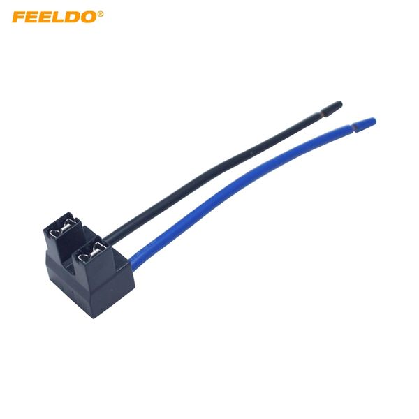 

feeldo 2pcs car h7 halogen led hid bulb connector female sockets autobulb connectors lamp wiring harness #fd5959