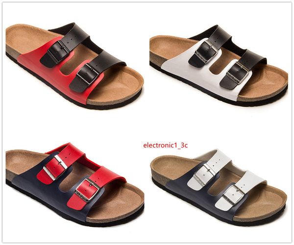 

various colorful famous brand arizona men cork flat heel sandals women fashion summer beaches casual shoes with buckle genuine leather shoes