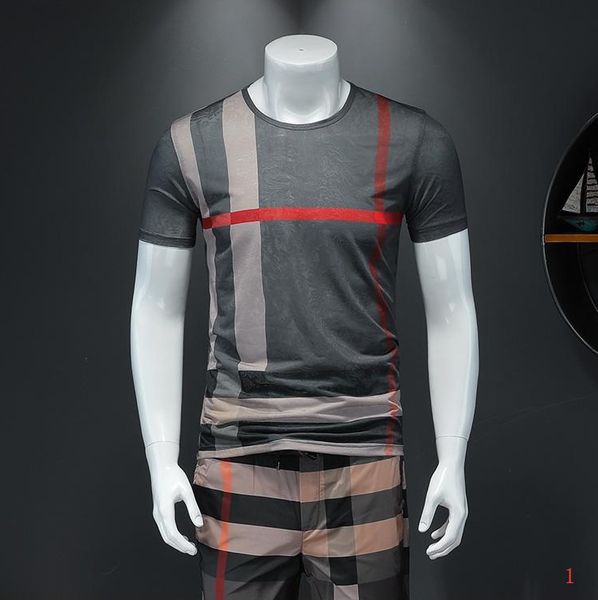 

luxury mens tracksuits fashion short sleeve pants striped print sports designer casual suits cotton brand tracksuits size -5xl wdy2004231, Gray