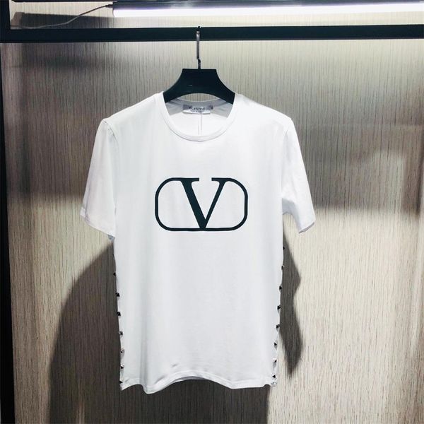 

summer europe paris fashion mens designer cotton graffiti tshirt casual men tee luxury t-shirt .0122, White;black