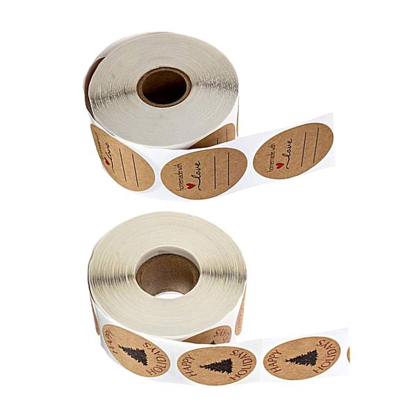 

1000x decorative paper sticker roll tags gift packaging