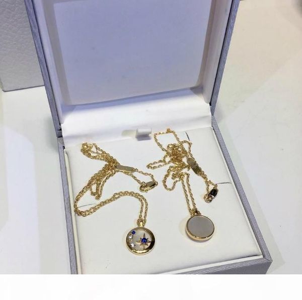 

designer rhse seleste jewelry necklace 925 silver star moon star blank mother shell gold necklace women jewelry